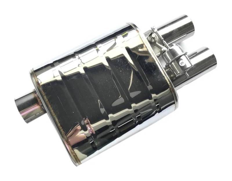 Endrohr Schalldämpfer Auto Auspuffrohr Vakuumpumpe Variabler Ventilschalldämpfer Fernbedienung Edelstahl Universell 63 Mm 2,5 Zoll(Muffler A) von LAPPGNGFYA