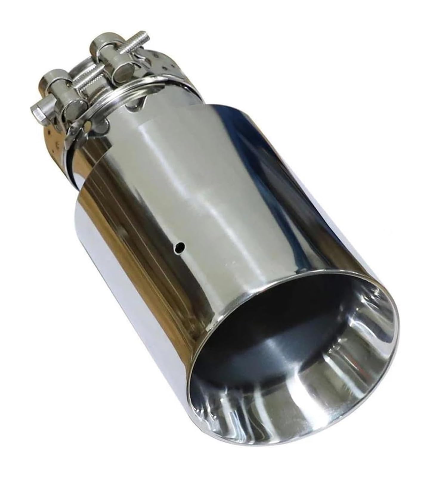Endrohr Schalldämpfer Auto Edelstahl Silber Schalldämpfer Spitze Universal Auspuffrohr Bilayer Düse Dekoration Abgeschrägte Ende(67-114) von LAPPGNGFYA