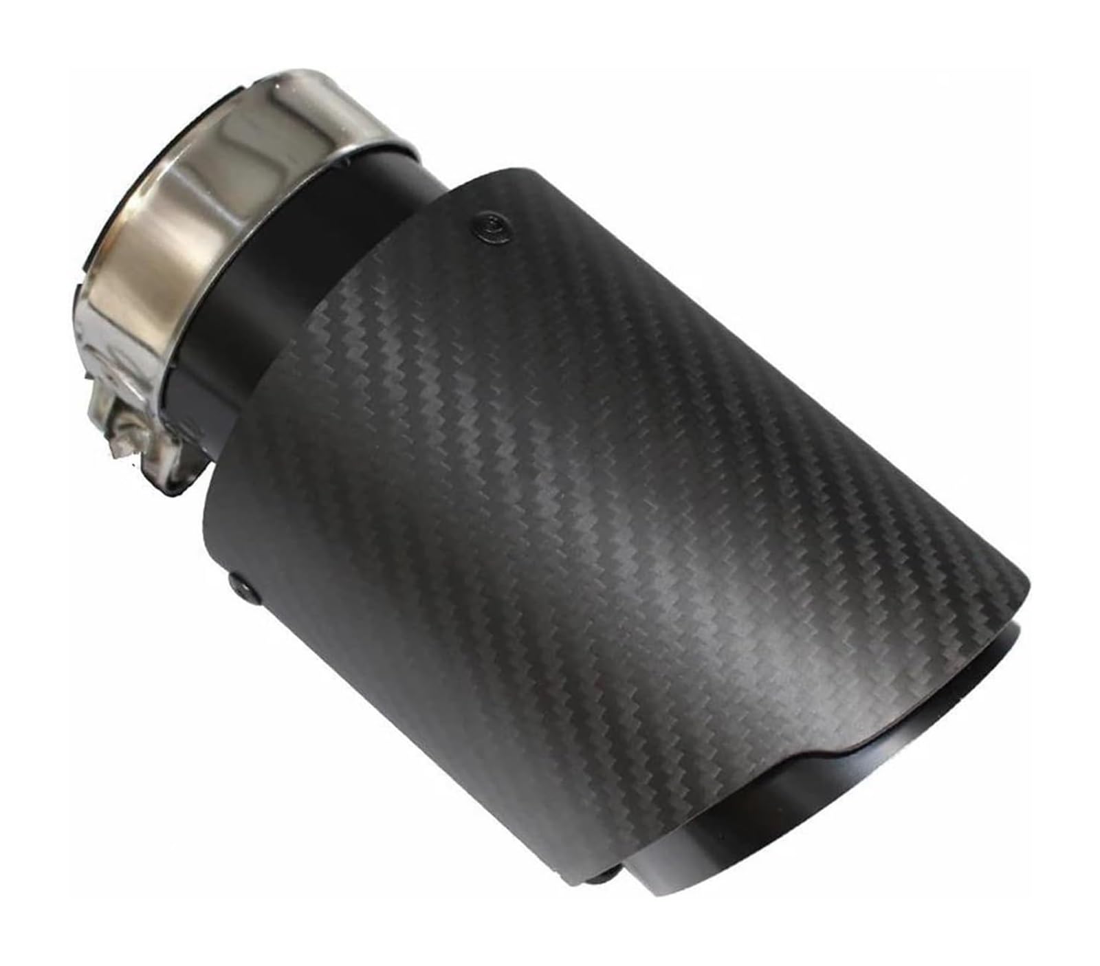 Endrohr Schalldämpfer Auto Matt Carbon Faser Schalldämpfer Spitze Auspuff System Rohr Düse Universal Gerade Edelstahl Schwarz(63-89) von LAPPGNGFYA