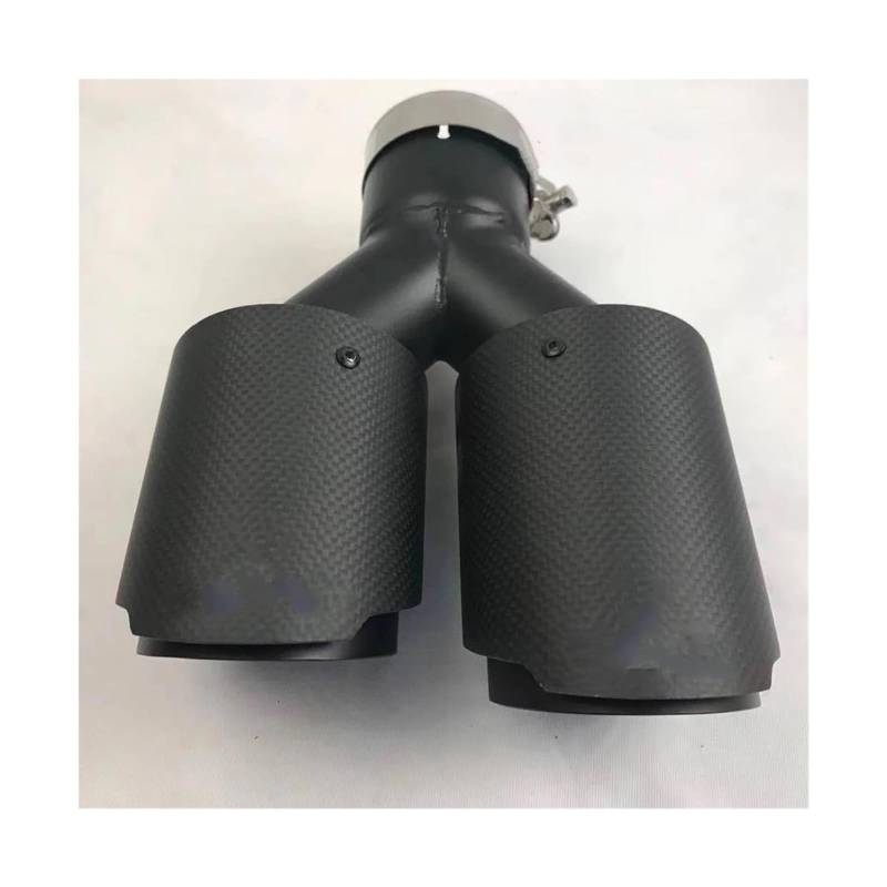 Endrohr Schalldämpfer Auto Modifikation Universal Dual Matt Schwarz Auspuffrohr Spitze 1PC(63-101) von LAPPGNGFYA