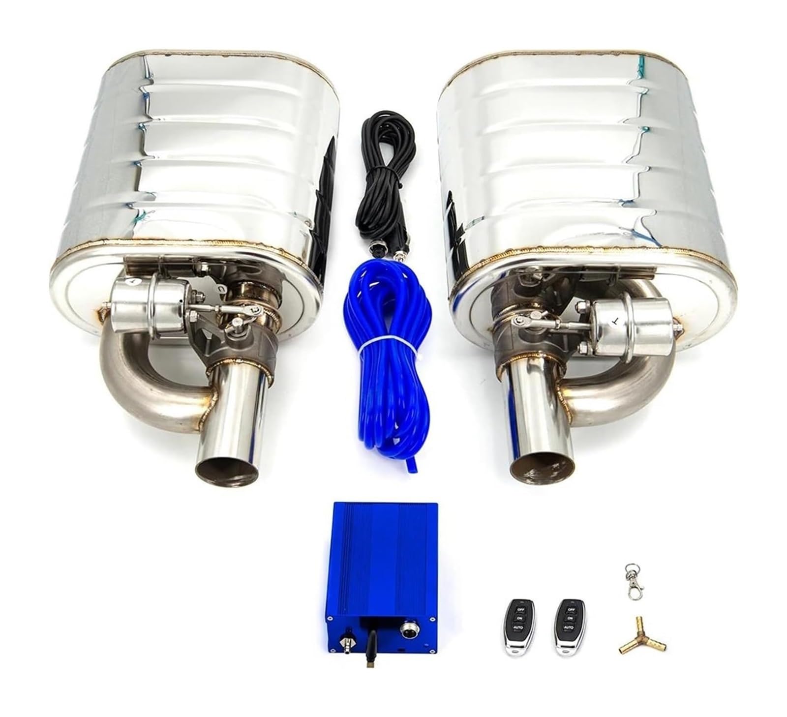 Endrohr Schalldämpfer Auto Vakuum Auspuffgeräusche Ventilschalldämpfer Mit Doppel Fernbedienung Links Und Rechts Luftpumpe 2/2.36/2.5/2.75/3 Zoll(63MM) von LAPPGNGFYA