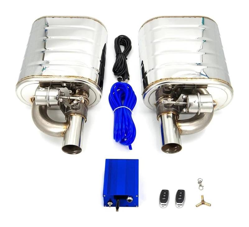 Endrohr Schalldämpfer Auto Vakuum Auspuffgeräusche Ventilschalldämpfer Mit Doppel Fernbedienung Links Und Rechts Luftpumpe 2/2.36/2.5/2.75/3 Zoll(63MM) von LAPPGNGFYA