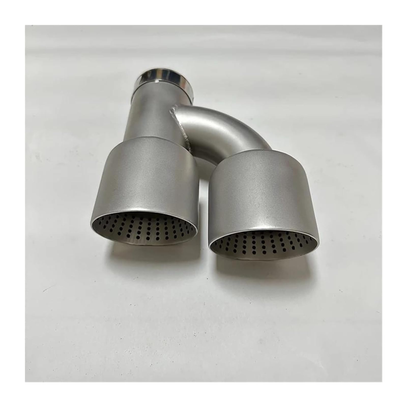 Endrohr Schalldämpfer Autozubehör Auspuffrohr Edelstahl Endschalldämpfer Typ H Doppelauslass Düse Mit Großem Durchmesser(Left 63mm-89mm) von LAPPGNGFYA