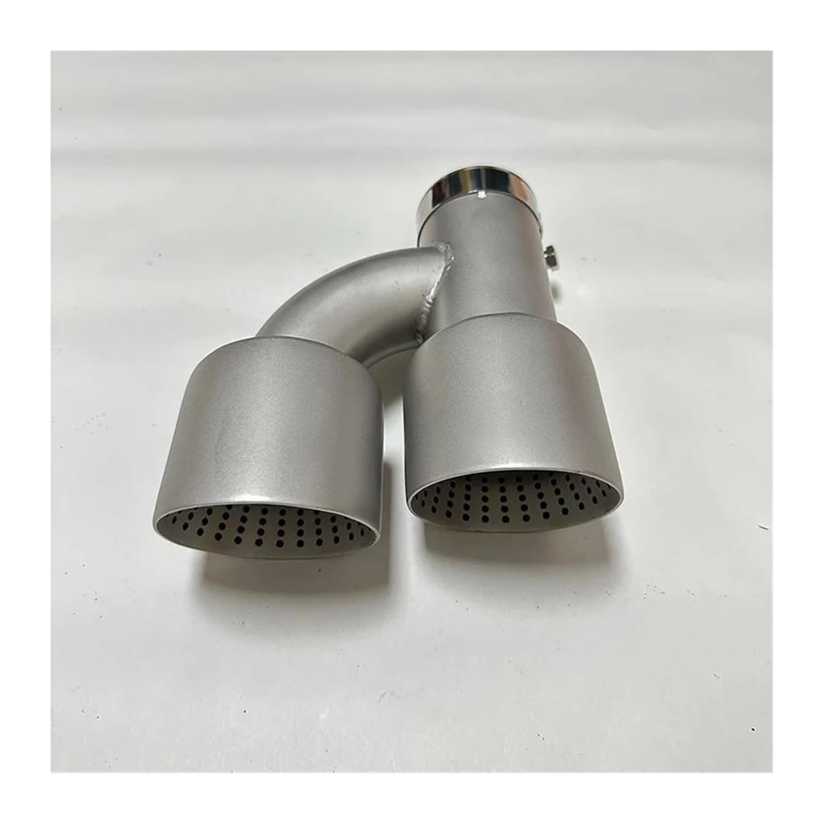 Endrohr Schalldämpfer Autozubehör Auspuffrohr Edelstahl Endschalldämpfer Typ H Doppelauslass Düse Mit Großem Durchmesser(Right 63mm-101mm) von LAPPGNGFYA