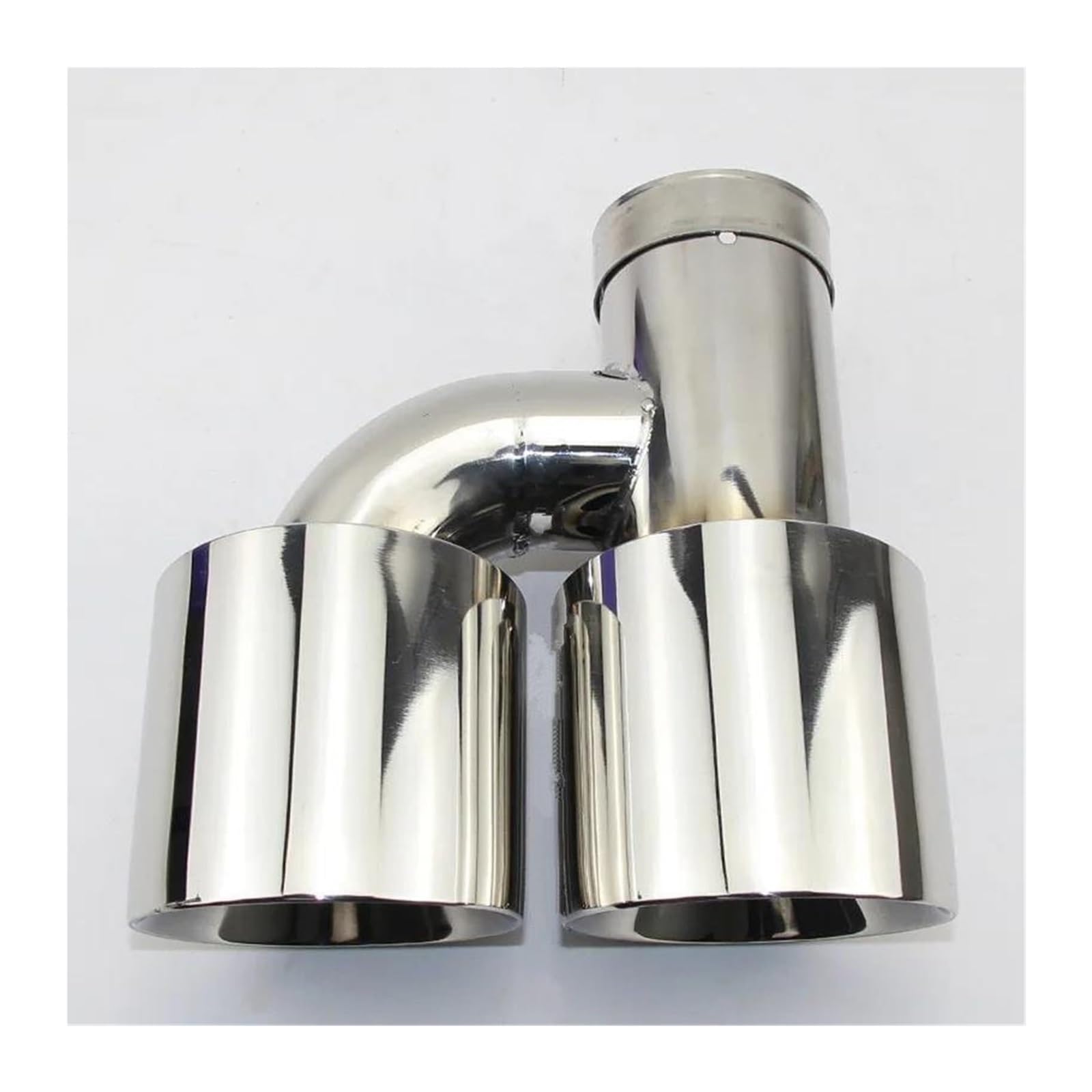 Endrohr Schalldämpfer Autozubehör Edelstahl H-Typ Doppelauslass 101 Mm 114 Mm Gerades Seitenauspuffrohr Endrohr(66 out 114mm) von LAPPGNGFYA