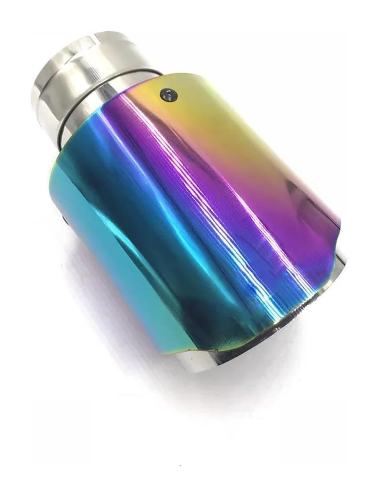 Endrohr Schalldämpfer Edelstahl Auspuff Schalldämpfer Rohr Universal Bunte Spitze Für Auto 1PCS(63 IN 89 OUT) von LAPPGNGFYA