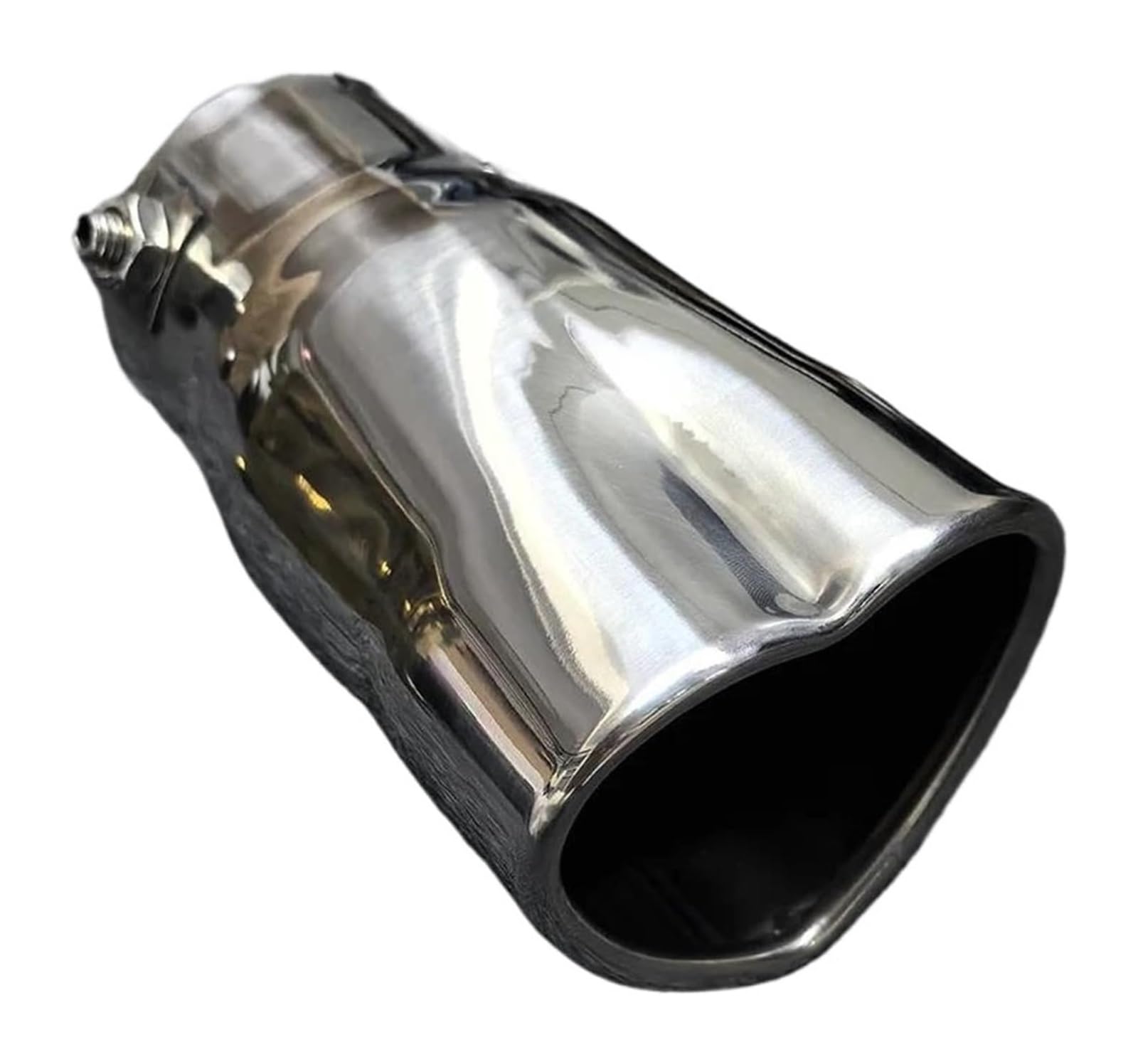 Endrohr Schalldämpfer Einlass 60mm Autoteile Herzform Stil Zubehör Edelstahl Silber Bunte Auspuffspitzen Schalldämpfer Endrohr(Silber) von LAPPGNGFYA