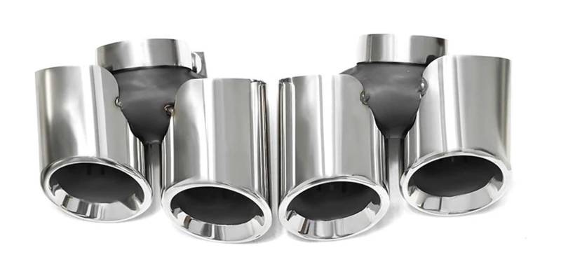 Endrohr Schalldämpfer Für 911.1 (997 GEN II) 2008 2009 2010 2011 2012 2013 2014 2015 2016 Auto Quad Stahl Auspuffspitze Modifizierte Rohrenddüse(Silber) von LAPPGNGFYA