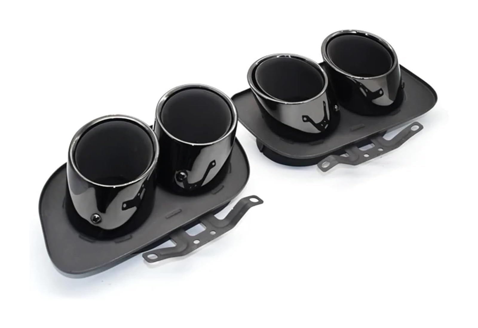Endrohr Schalldämpfer Für 992 Für Carrera 2/4 /S /4S Quad Auto Auspuff 304 Edelstahl Schalldämpfer Spitze Endrohr System Düse(Schwarz) von LAPPGNGFYA