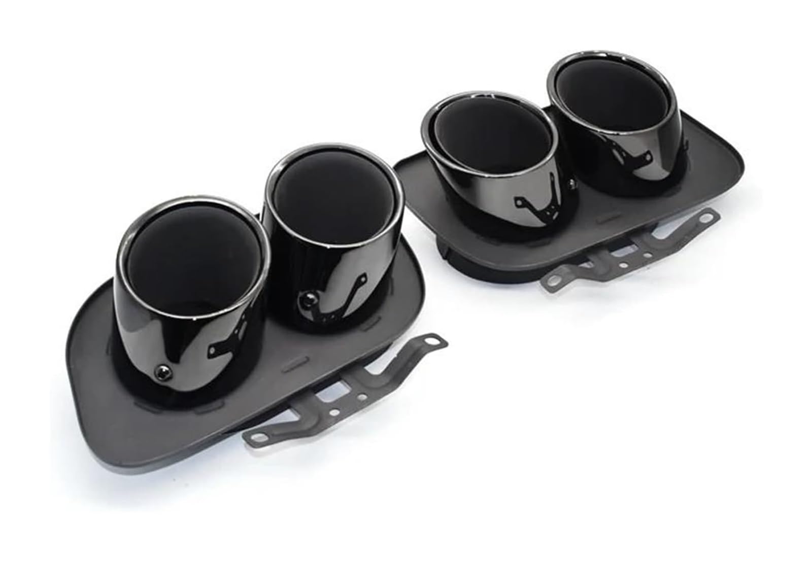 Endrohr Schalldämpfer Für 992 Für Carrera 2/4 /S /4S Quad Auto Auspuffblende 304 Edelstahl Schalldämpfer Spitze Endrohr Auspuffanlage Düsenspitzen(Schwarz) von LAPPGNGFYA
