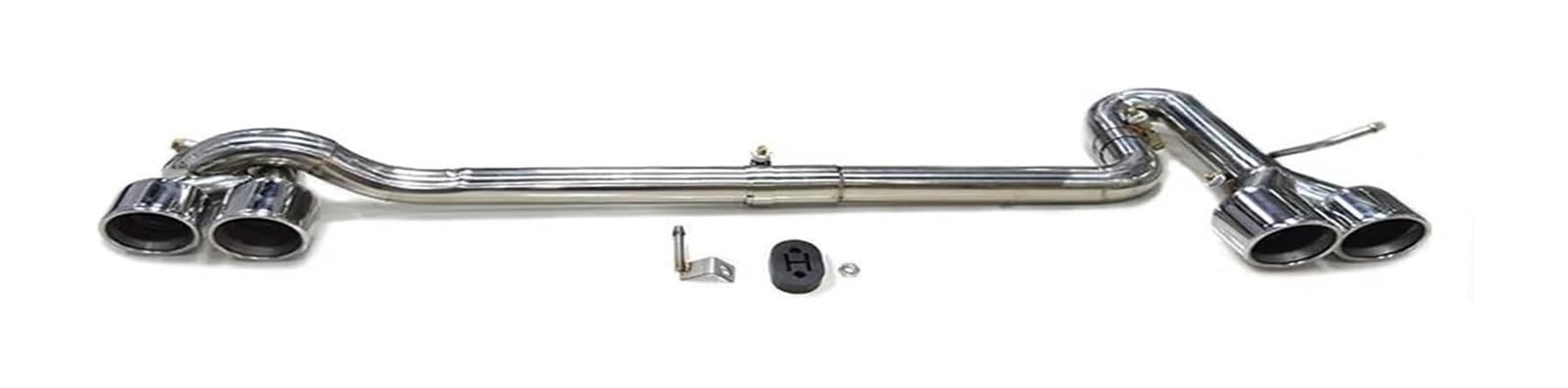 Endrohr Schalldämpfer Für A4 2014 2015 2016 2017 2018 Dual Carbon Fiber Auto Limousine Schalldämpfer Spitze Auspuffrohr System Düse 1 Set(Silber) von LAPPGNGFYA
