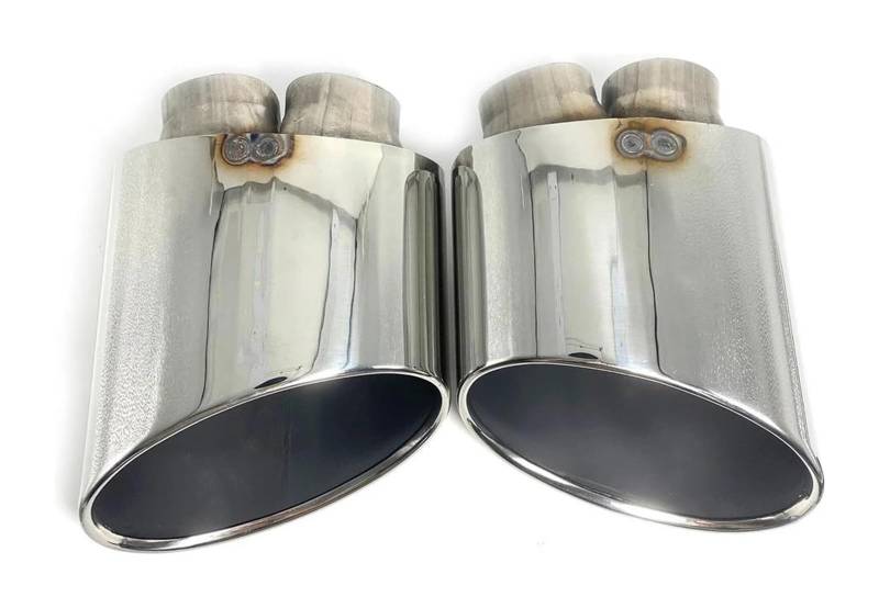 Endrohr Schalldämpfer Für A4 A5 A6 A7 BIS RS4 RS5 RS6 RS7 Auto Auspuffblende Schalldämpfer Endrohr 304 Edelstahl 1 Paar(Silber) von LAPPGNGFYA