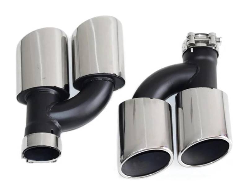 Endrohr Schalldämpfer Für A4 A5 A6 A7 Schalldämpferspitze 60mm Düse 2 Stück Dual Out Edelstahl Auto Heckauspuffrohr Spitze Abdeckungen Zierleisten von LAPPGNGFYA
