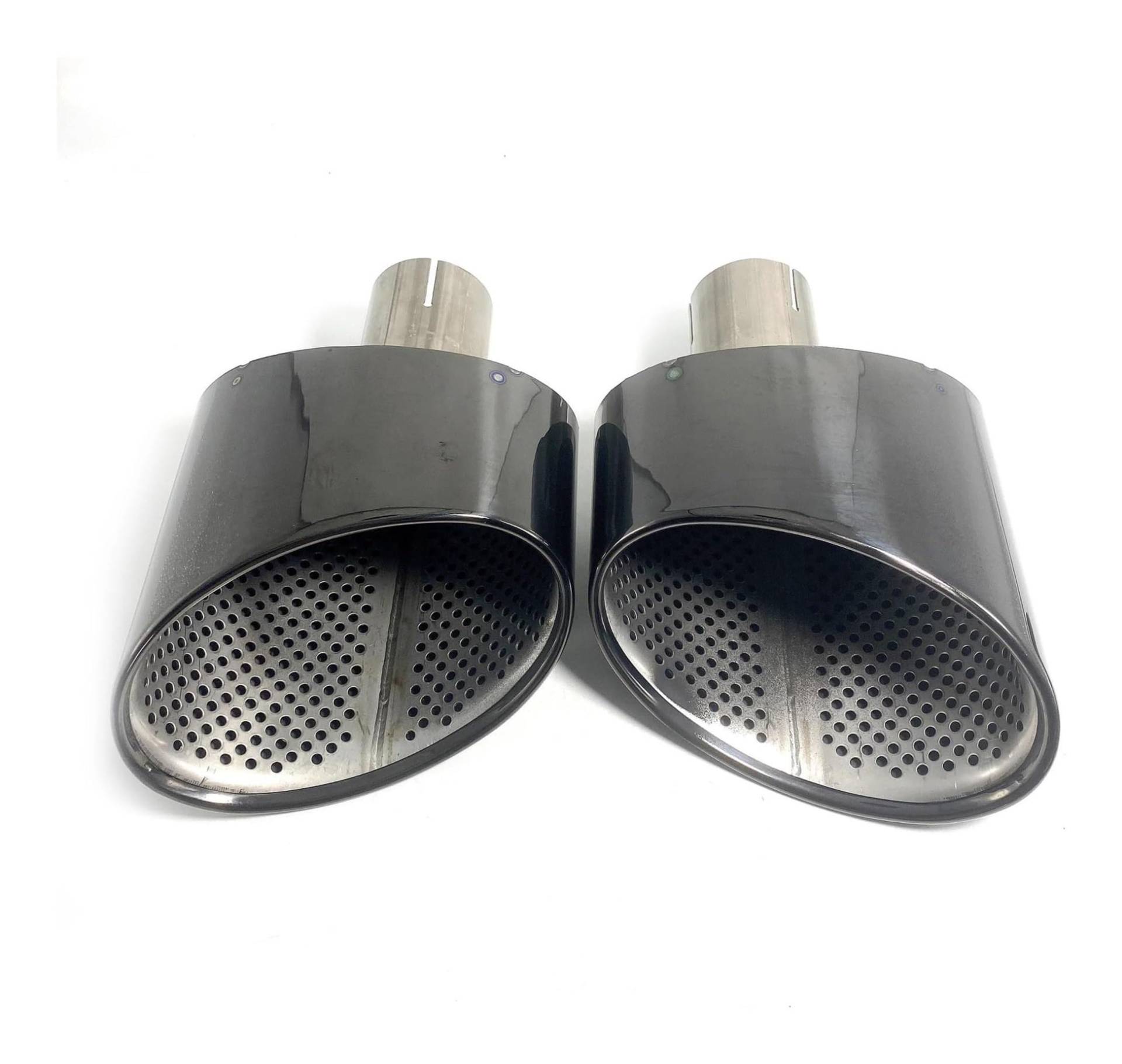Endrohr Schalldämpfer Für A4L A6L A7 Upgrade RS3 RS4 RS6 RS7 Einzelellipse Auto Schalldämpferspitze Edelstahl Auspuffrohr Heckkehle(Schwarz) von LAPPGNGFYA