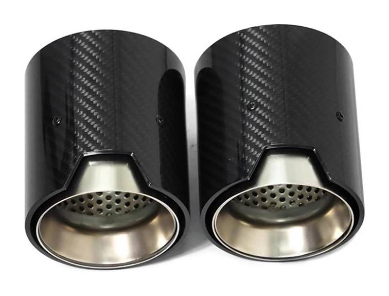Endrohr Schalldämpfer Für B&MW 2er F22 F23 235i 240i F20 F21 135i 140i Auto-Auspuffblende Carbonfaser ID60mm Schalldämpfer 2 Stück(Matte) von LAPPGNGFYA
