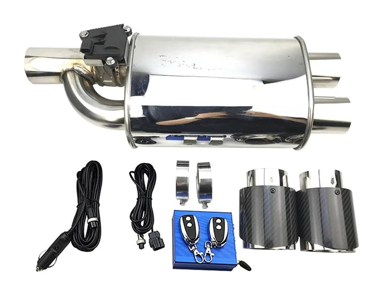 Endrohr Schalldämpfer Für B&MW E46 E60 E90 Auto Zubehör Auspuffrohr Schalldämpfer Elektrische Ventil Schwanz(51mm A) von LAPPGNGFYA