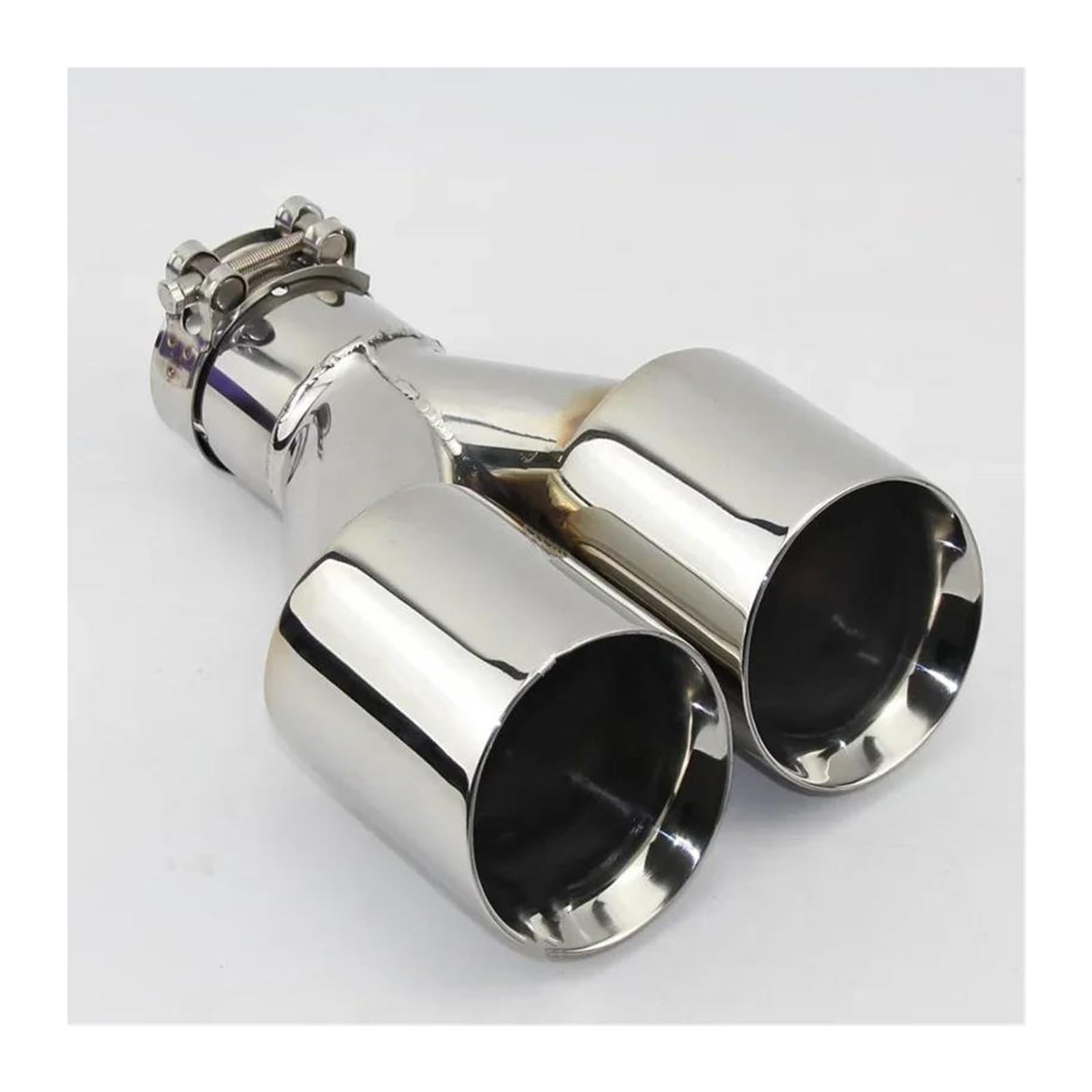 Endrohr Schalldämpfer Für B&MW E90 E36 F30 Autozubehör 304 Edelstahl Y-Typ Auspuffrohr Schalldämpfer Doppelparallel Endrohr Geeignet(51MM-76MM) von LAPPGNGFYA