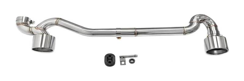 Endrohr Schalldämpfer Für B&MW E90 E92 320i 318i Up 325i Autozubehör Dual Auspuffblende Edelstahl Schalldämpfer(Silber) von LAPPGNGFYA