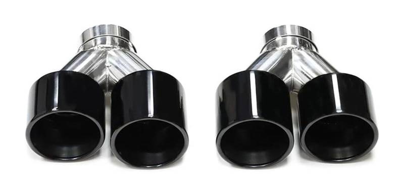 Endrohr Schalldämpfer Für B&MW F10 F11 535d 535i 640i 640d Up To G30 G31 Quad Carbon Fiber Auspuff Tipp Auto System Düse Schwanz Rohr(Schwarz) von LAPPGNGFYA