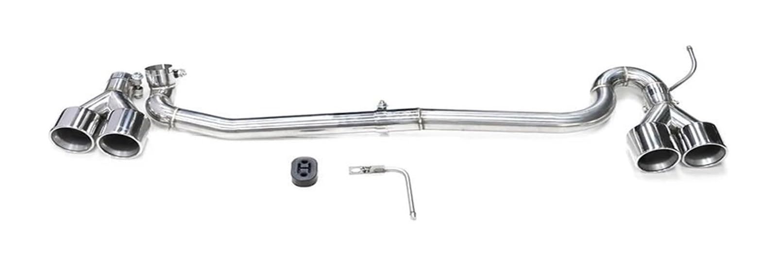 Endrohr Schalldämpfer Für B&MW Für F10 F11 520i 523i 525i 528i 530i Up To Für M5 Edelstahl Dual Auspuffrohr Quad Tip Schalldämpfer Schwanz(Silber) von LAPPGNGFYA