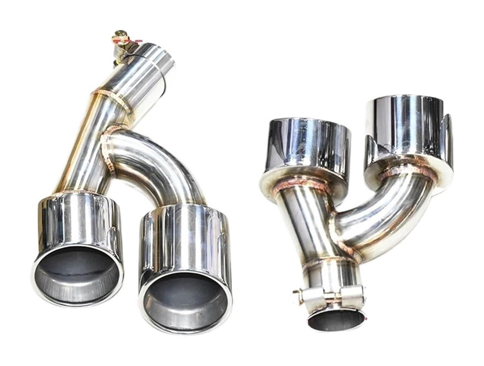 Endrohr Schalldämpfer Für B&MW Für G22 G23 G26 430i 425i 2021+ Quad Auto Auspuffblende Schalldämpfer System Endrohrdüse(Silver 60mm) von LAPPGNGFYA