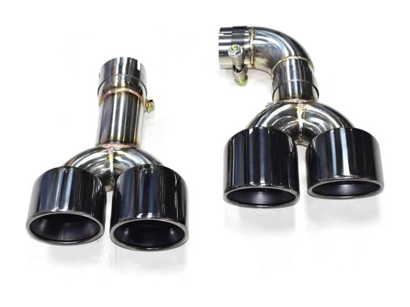 Endrohr Schalldämpfer Für B&MW Für X3 G01 Geändert Für X3M 2018-2021 Quad Auto Auspuff Spitze Stoßstange System Düse Schalldämpfer Endrohr(A Black) von LAPPGNGFYA