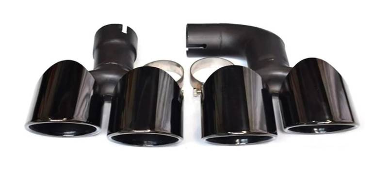 Endrohr Schalldämpfer Für B&MW Für X4 30i G02 2018-2021 Upgrade Für X4M Quad Auto Auspuff Tip Style Stoßstange Schalldämpfer System Düsenrohr 1 Paar(Black B) von LAPPGNGFYA