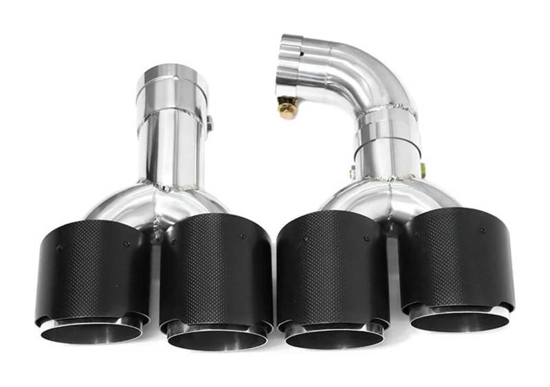 Endrohr Schalldämpfer Für B&MW G01 X3 G02 X4 2018-2022 Upgrade Für X3M Für X4M Quad Car Runddüse Edelstahl Auspuffspitze Endrohr Schalldämpfer(Carbon Fiber a) von LAPPGNGFYA