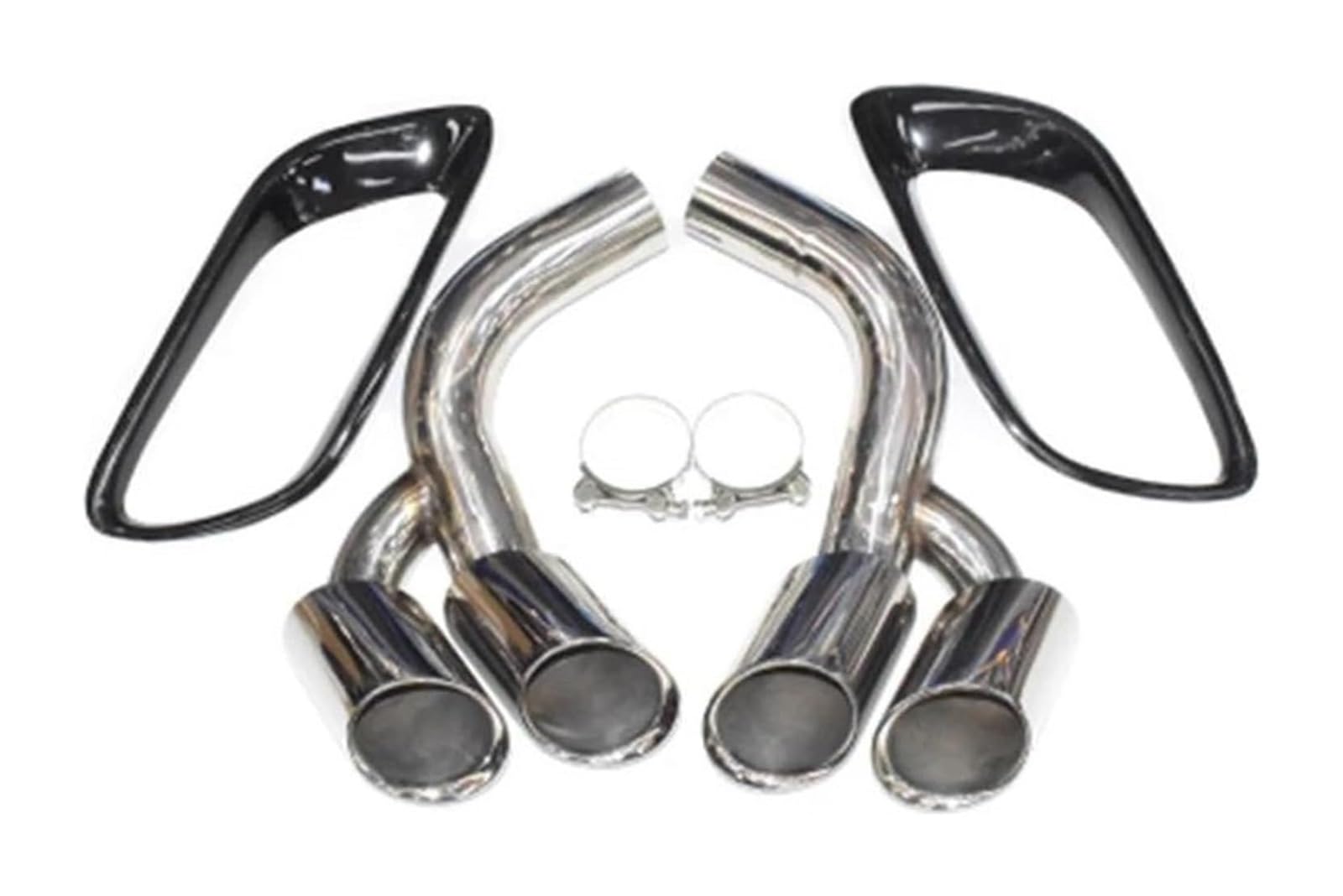 Endrohr Schalldämpfer Für B&MW X6 E71 35i Für M50i 2008-2013 Runde Auspuffrohr Upgrade Edelstahl Schalldämpfer Quad Düse Spitze Kopf Düse(Silver B) von LAPPGNGFYA