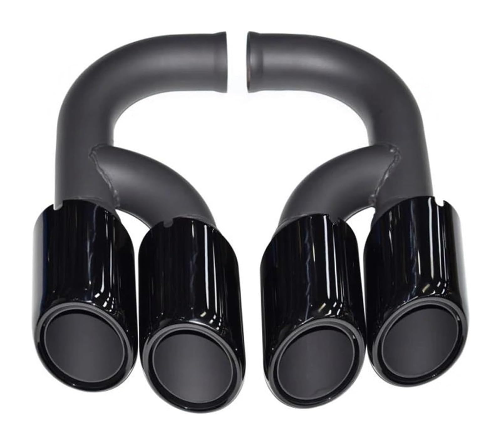 Endrohr Schalldämpfer Für Cayenne 958 2011 2012 2013 2014 Quad Auto Auspuff Spitze 304 Edelstahl Schalldämpfer Düse Endrohr System(Black Long) von LAPPGNGFYA