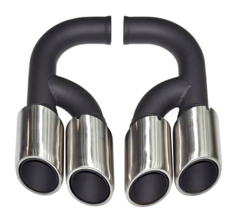 Endrohr Schalldämpfer Für Cayenne Für 958 2011 2012 2013 2014 Auto-Auspuffrohr-Upgrade GTS-Modell 304 Edelstahl Schwarze Schalldämpferspitze(Long Frosted S) von LAPPGNGFYA