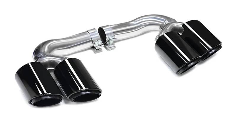 Endrohr Schalldämpfer Für Cayenne Für 9Y0 SUV 3.0 2018-up Benzin Schalldämpfer Spitze Schwanz Rohr Auspuff System Düse Auto Ende Quad(Petrol Black) von LAPPGNGFYA