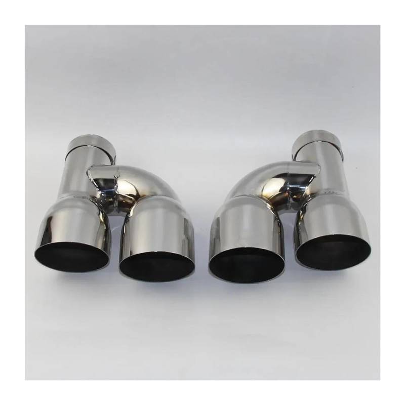 Endrohr Schalldämpfer Für G&olf 4 Autozubehör 304 Edelstahl H-Typ Einschicht Auspuffrohr Schalldämpfer Schwanz Hals Doppelt Aus(63mm out 89mm) von LAPPGNGFYA