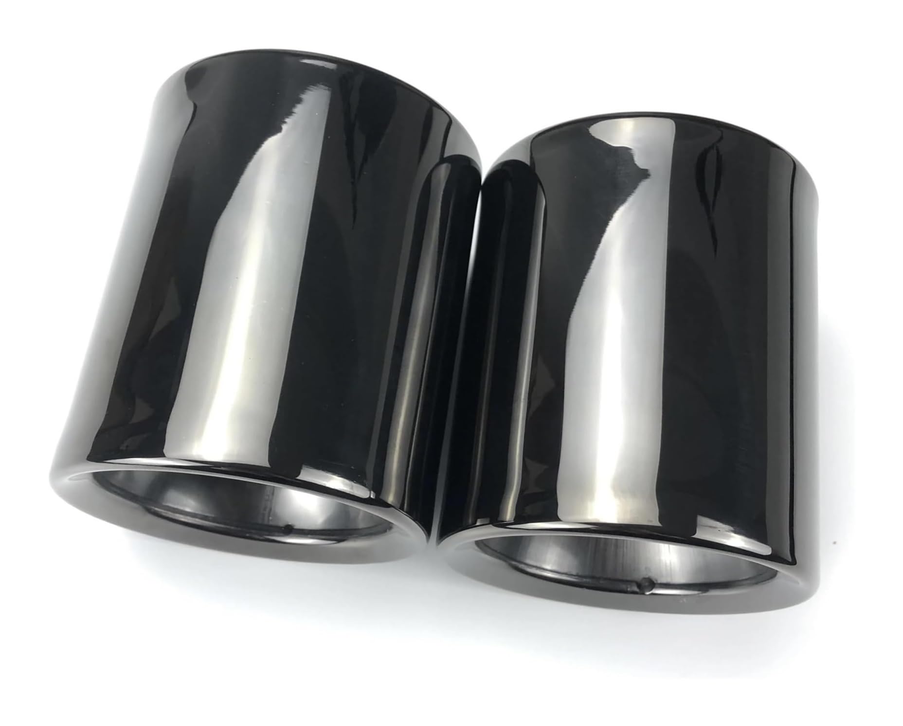 Endrohr Schalldämpfer Für M&ini Für Cooper R55 R56 R57 R58 R59 R60 R61 F54 F55 F56 F57 F60 Auto Auspuffblende Schalldämpfer Rohr Heckrohrabdeckung 2 Stück(Schwarz) von LAPPGNGFYA