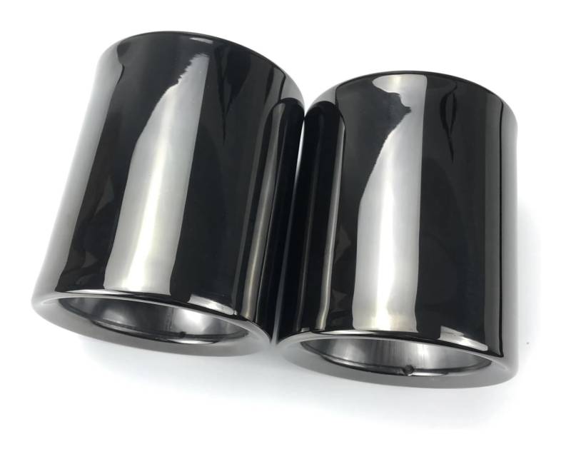 Endrohr Schalldämpfer Für M&ini Für Cooper R55 R56 R57 R58 R59 R60 R61 F54 F55 F56 F57 F60 Auto Auspuffblende Schalldämpfer Rohr Heckrohrabdeckung 2 Stück(Schwarz) von LAPPGNGFYA