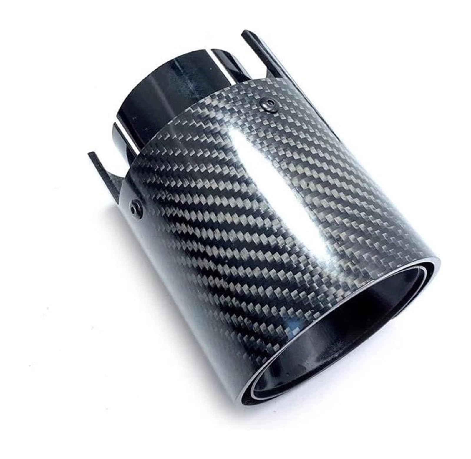 Endrohr Schalldämpfer Für M135i M140i M235i M240i M335i M340i M435i M440i Glänzend Schwarz Carbon Auto Schalldämpfer Spitze Faser Auspuffrohr(ID 76-OD 105) von LAPPGNGFYA