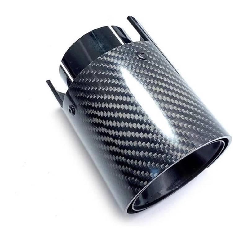 Endrohr Schalldämpfer Für M135i M140i M235i M240i M335i M340i M435i M440i Glänzend Schwarz Carbon Auto Schalldämpfer Spitze Faser Auspuffrohr(ID 76-OD 105) von LAPPGNGFYA