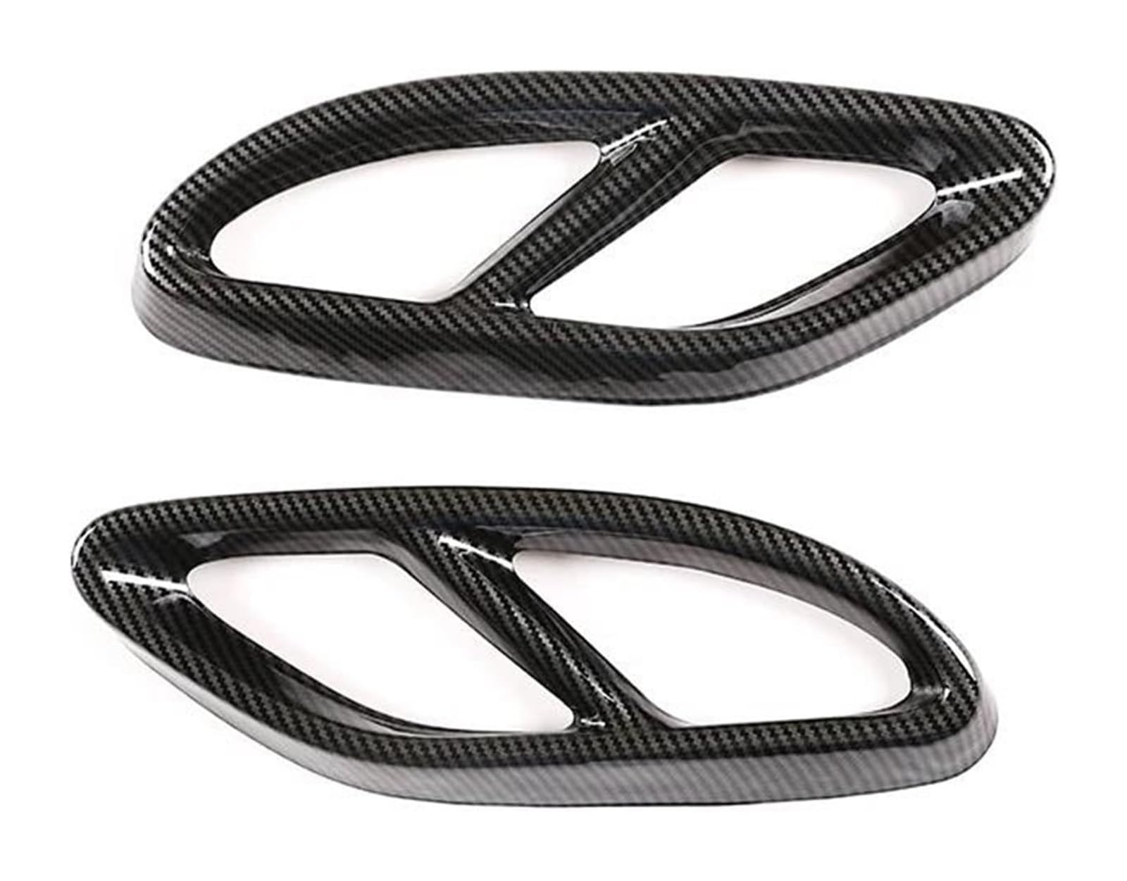 Endrohr Schalldämpfer Für Mercedes Für B&enz ABCE GLA GLC GLE GLS CLS-Klasse Auto Heckauspuff Schalldämpfer Rohrabdeckung Verkleidung Heckkehle Rahmen(Carbon Look) von LAPPGNGFYA