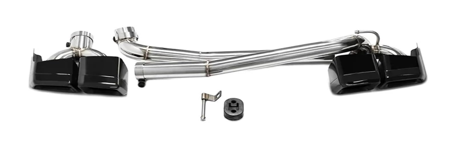 Endrohr Schalldämpfer Für Mercedes Für B&enz Für W204 C-Klasse C180 C200 C260 Upgrade Für C63 Auspuffspitze Quad-System Schalldämpfer Endrohr(Schwarz) von LAPPGNGFYA