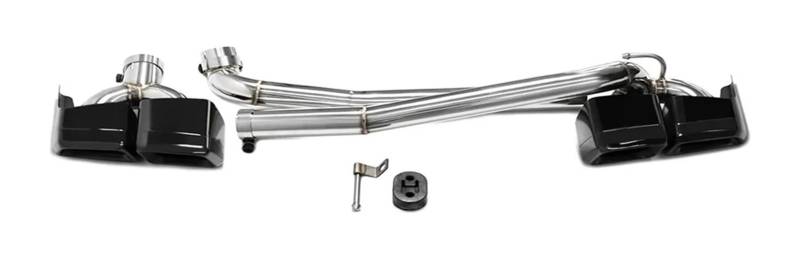 Endrohr Schalldämpfer Für Mercedes Für B&enz Für W204 C-Klasse C180 C200 C260 Upgrade Für C63 Auspuffspitze Quad-System Schalldämpfer Endrohr(Schwarz) von LAPPGNGFYA