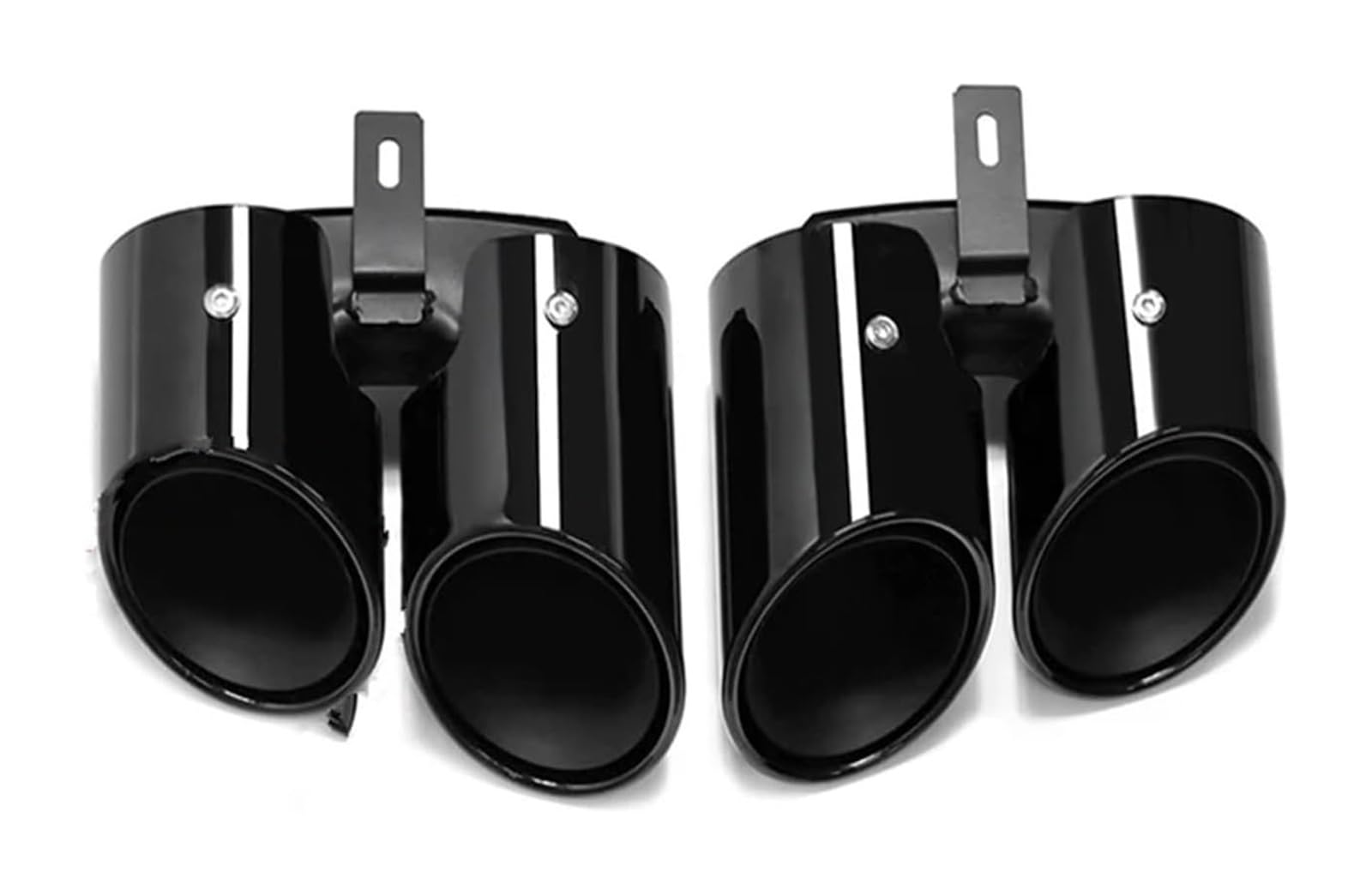 Endrohr Schalldämpfer Für Panamera Für 971 2018-2024 Auspuffdüsen-Umbau-Upgrade Dual Outlet Quad Endrohrdüse Schalldämpfer(Black a) von LAPPGNGFYA