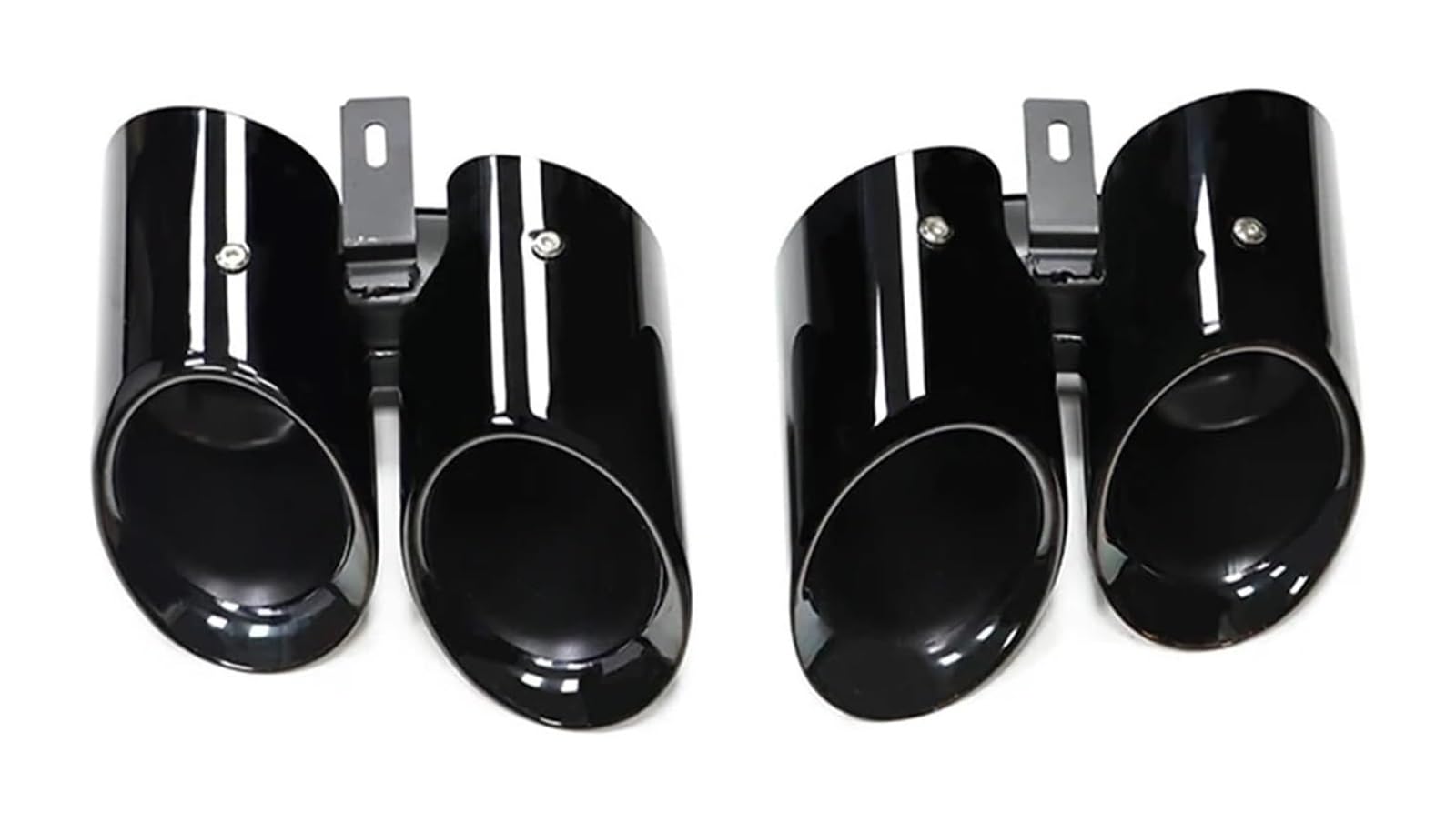 Endrohr Schalldämpfer Für Paramera Für 971 2017 2018 2019 2020-2024 Auto-Auspuffspitze Upgrade Sport Quad Tail Pipe Schalldämpfer Anlage(Single Layer Black) von LAPPGNGFYA