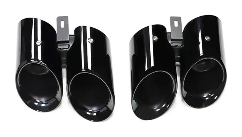 Endrohr Schalldämpfer Für Paramera Für 971 2017 2018 2019 2020-2024 Auto-Auspuffspitze Upgrade Sport Quad Tail Pipe Schalldämpfer Anlage(Single Layer Black) von LAPPGNGFYA