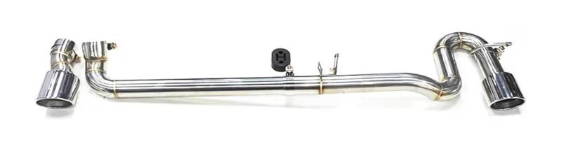 Endrohr Schalldämpfer Für VW Für CC Dual Carbon Fiber Auto Auspuff Tipp Double Out Schalldämpfer Edelstahl System Düse 1 Set(Silver a) von LAPPGNGFYA