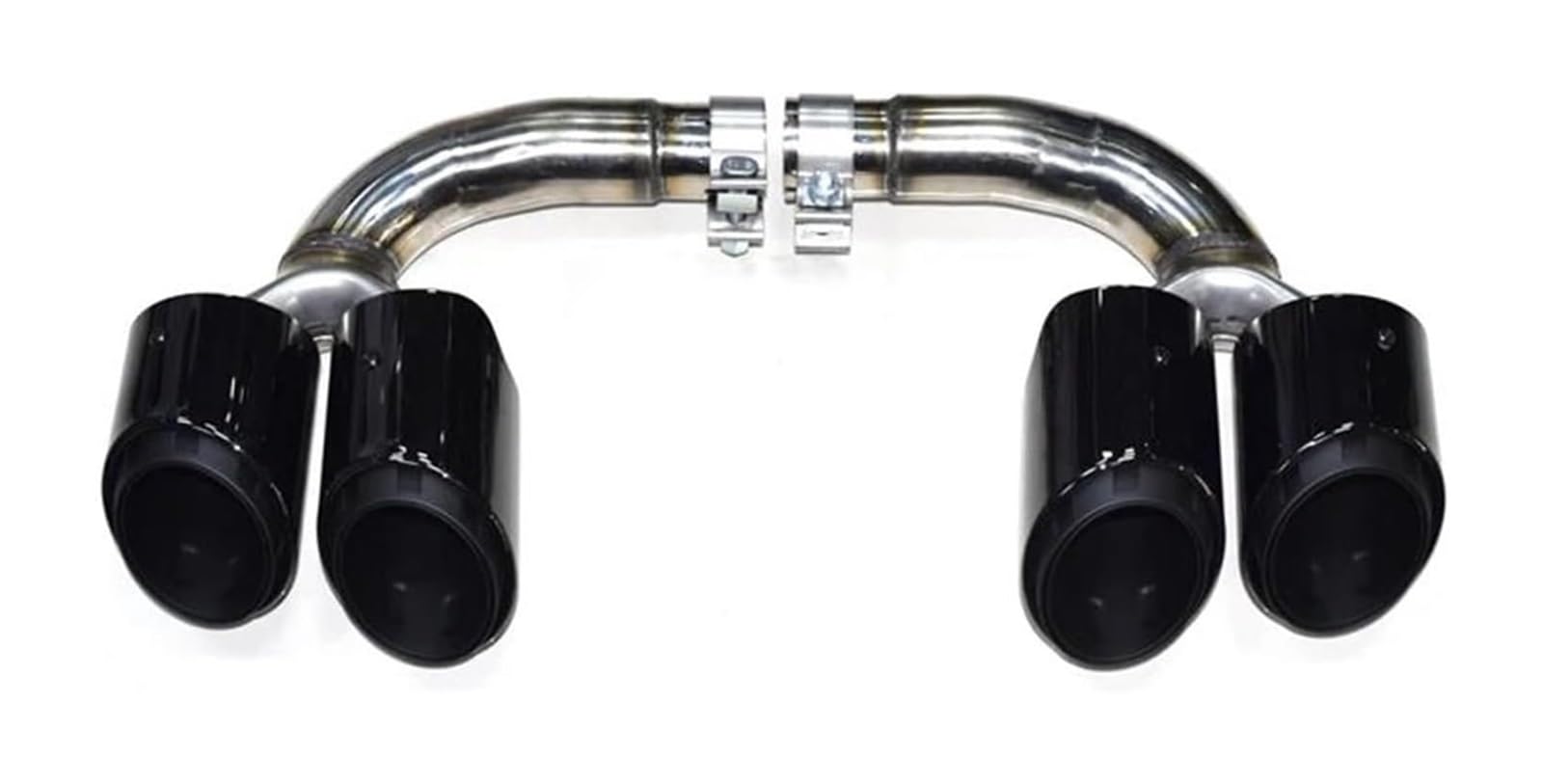 Endrohr Schalldämpfer Für VW Für T&OUAREG 2.0t 3.0t 2019 2020 2021 2022 2023 Quad Auto Auspuff Spitze Schalldämpfer System Düse Edelstahl Endrohr(2.0T Petrol Black A) von LAPPGNGFYA