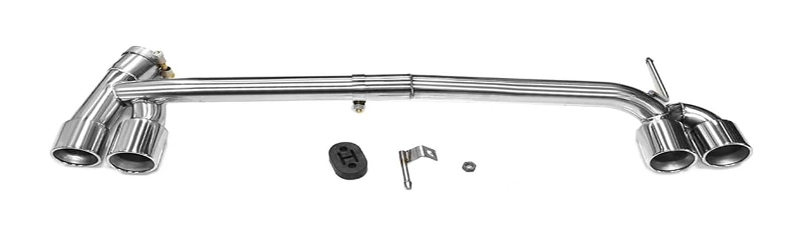 Endrohr Schalldämpfer Quad-Auto-Auspuffblende Endrohr Carbon Schalldämpfer Für B&MW Für F30 F31 320i F32 420i 418i 2013 214 2015 2016(Silber) von LAPPGNGFYA