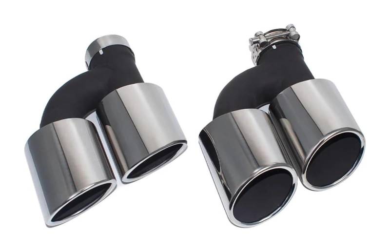 Endrohr Schalldämpfer Schalldämpfer 60 Mm 2 Teiliges Set Dual Out Edelstahl Auto Hinterrohr Endrohr Abdeckung Verkleidung Für A4 A5 A6 A7 Up To S4 S5 S6 S7 von LAPPGNGFYA