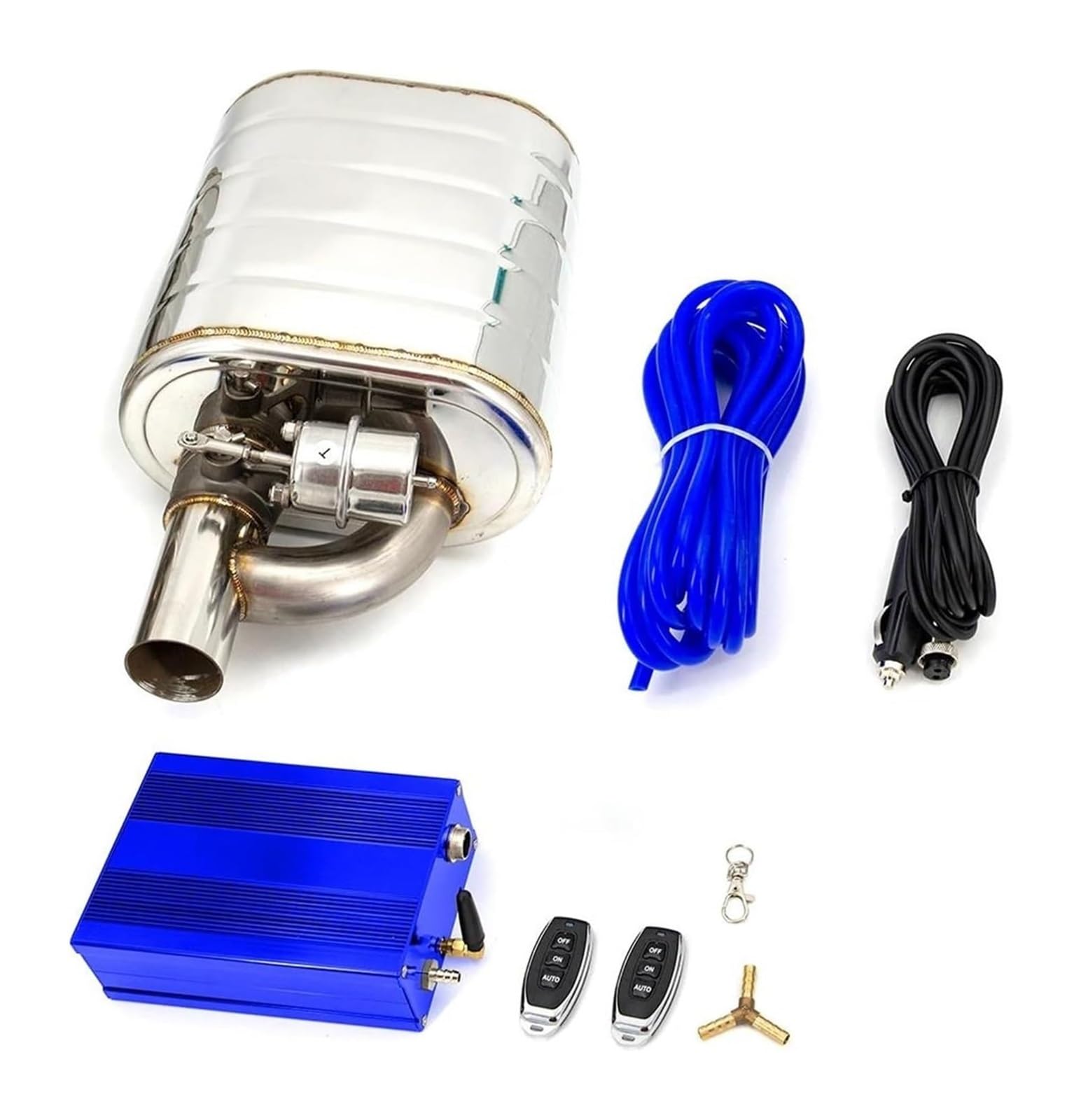 Endrohr Schalldämpfer Universal Auto Auspuff System Vakuum Ventil Control Rohr Kit Variable Schalldämpfer Edelstahl 51 63 76 Mm(60MM Vacuum Pump) von LAPPGNGFYA