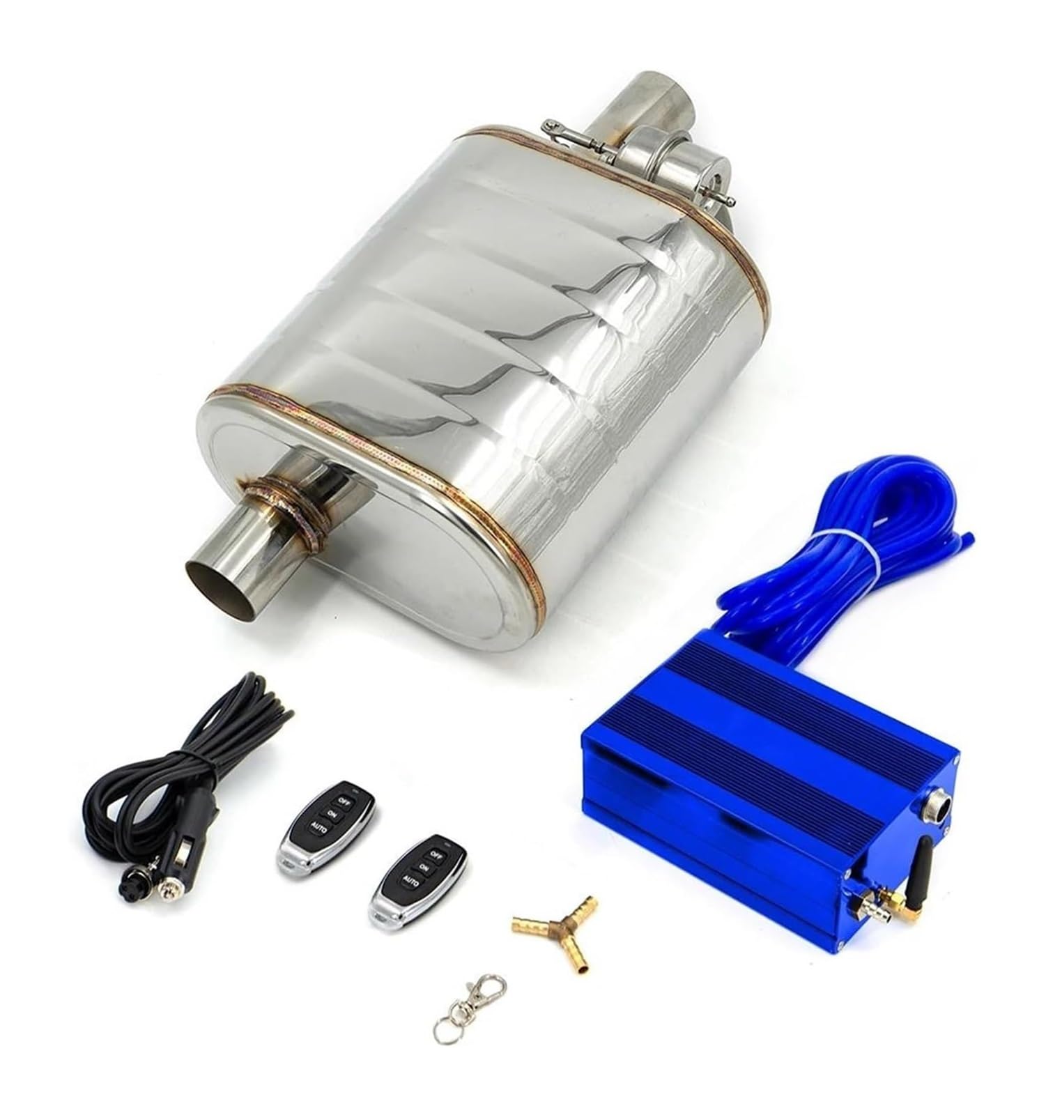 Endrohr Schalldämpfer Universal Auto Auspuff System Vakuum Ventil Control Rohr Kit Variable Schalldämpfer Edelstahl 51 63 76 Mm(70MM Vacuum Pump) von LAPPGNGFYA