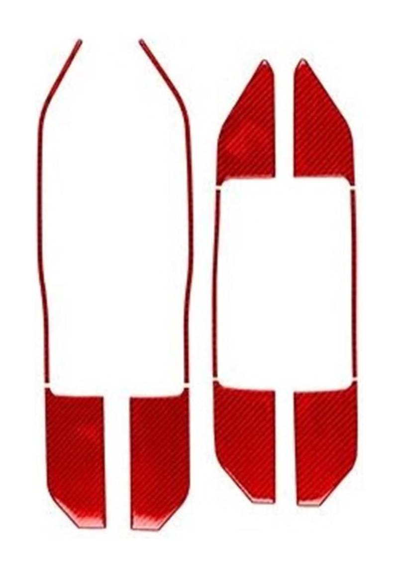 Fensterheberschalter Für Dodge Für Caliber 2007 2008 Kohlefaser-Fensterheber-Bedienknopf-Panel-Trimm-Auto-Innendekor-Aufkleber(2 Red) von LAPPGNGFYA